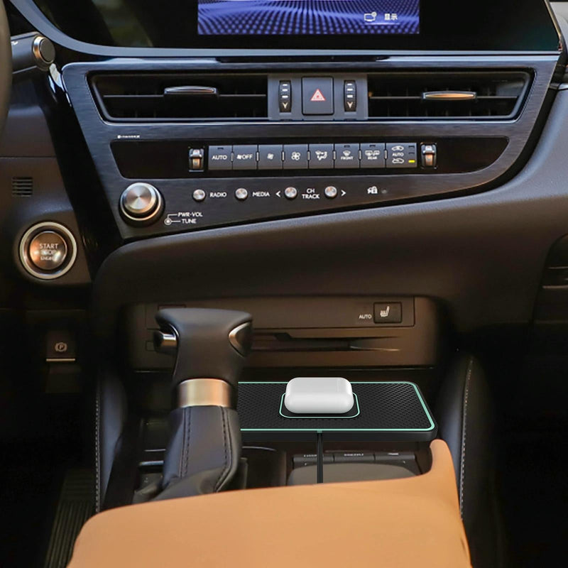 15W Car Wireless Charger with Non-Slip Pad for iPhone & AirPods