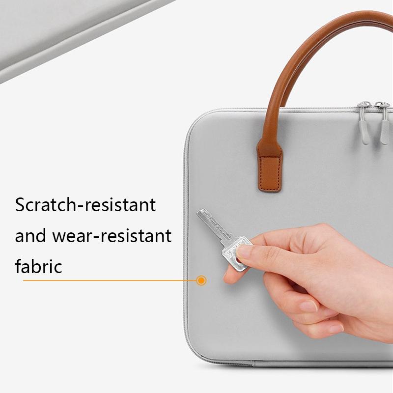 Waterproof Leather Computer Bag - Multifunctional Navy Blue