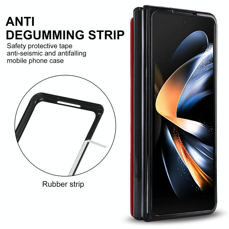 White Foldable Phone Case with Pen Slot & Double Buckle