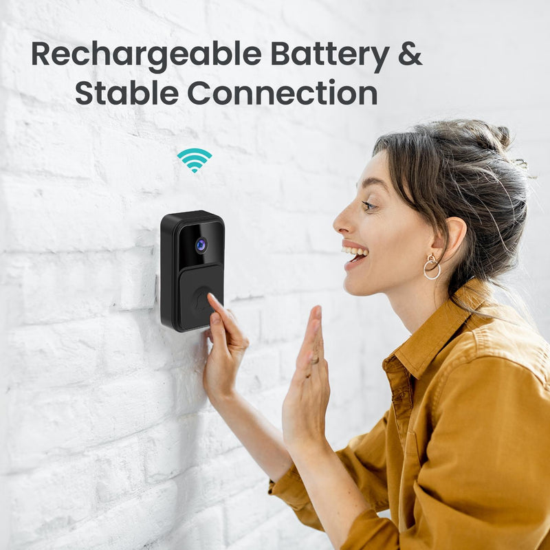 Wireless Smart Video Doorbell - 90 Degree Wide Angle