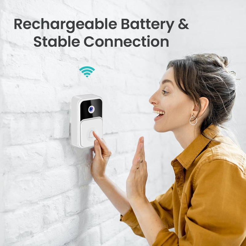 Wireless Smart Video Doorbell - 90 Degree Wide Angle