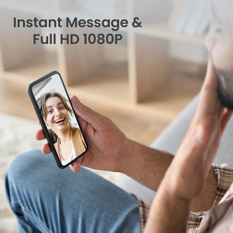 Wireless Smart Video Doorbell - 90 Degree Wide Angle