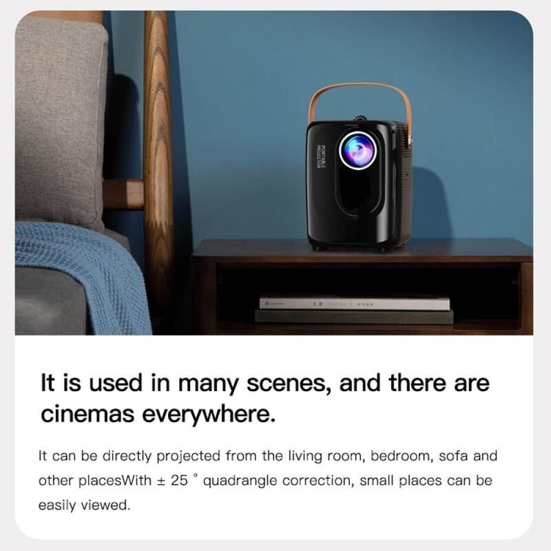 Portable Smart Led Projector - 720P Hd 113 Lumens