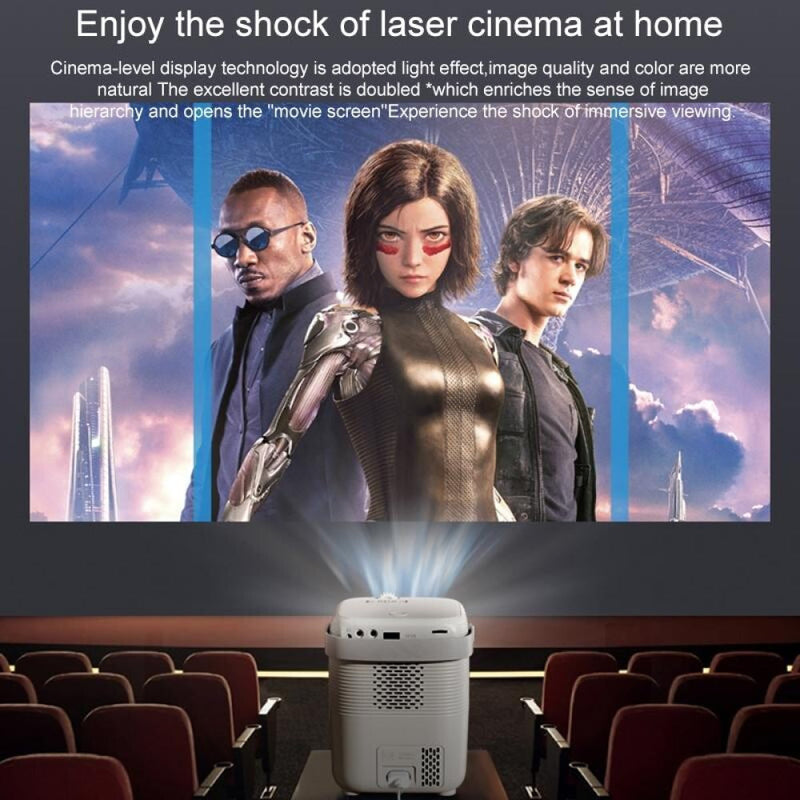 Portable Smart Led Projector - 720P Hd 113 Lumens