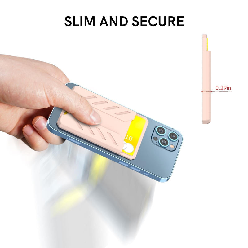 Silicone Adhesive Card Case For Mobile Phones - Pink