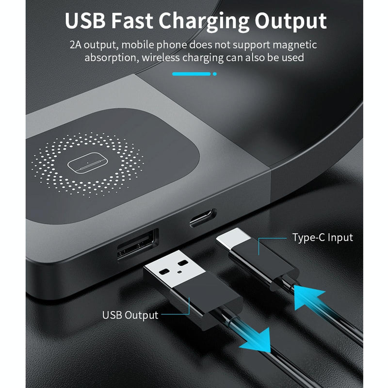 4-in-1 Fast Wireless Charger – Magnetic for iPhone, iWatch, AirPods, White