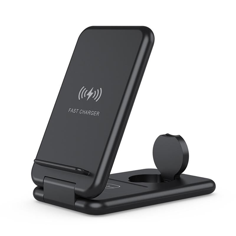 15W Foldable Wireless Charger – iPhone, iWatch, AirPods Compatible