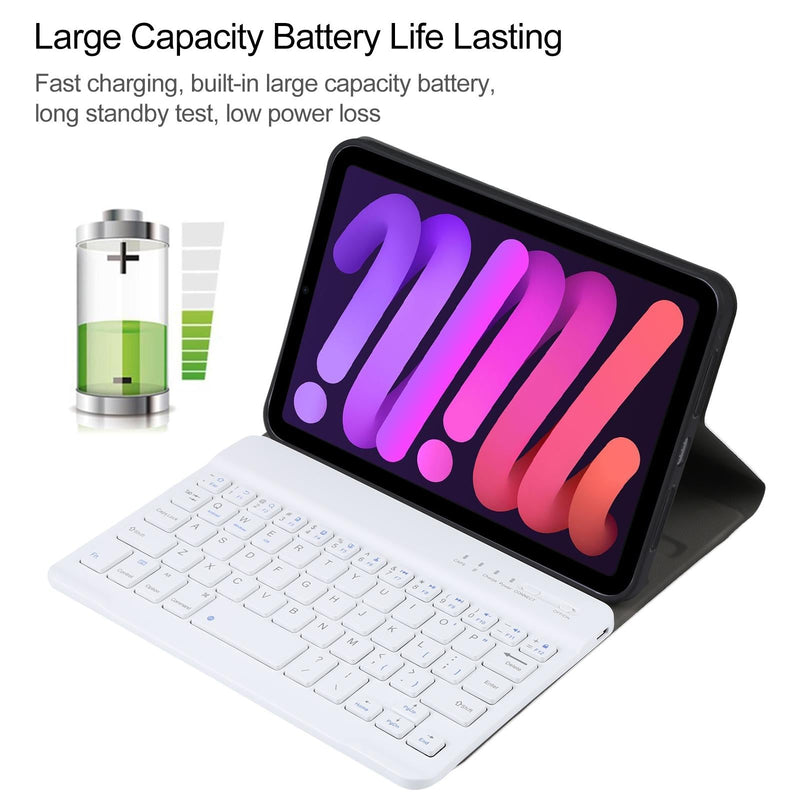 iPad Mini 6 Ultra-Thin Bluetooth Keyboard Case – Detachable  Leather