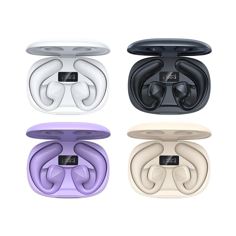 Wireless Tws Bluetooth Earbuds with Air Conduction Technology - Purple