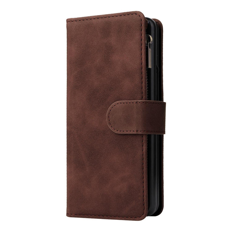 Frosted Leather Zip Wallet for Samsung Galaxy z Fold 4