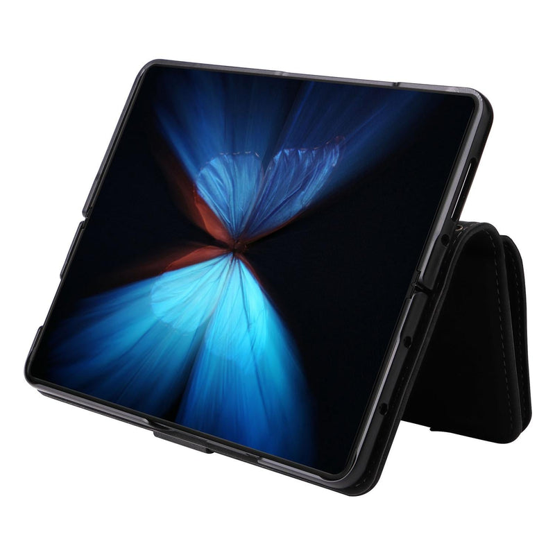 Frosted Leather Zip Wallet for Samsung Galaxy z Fold 4