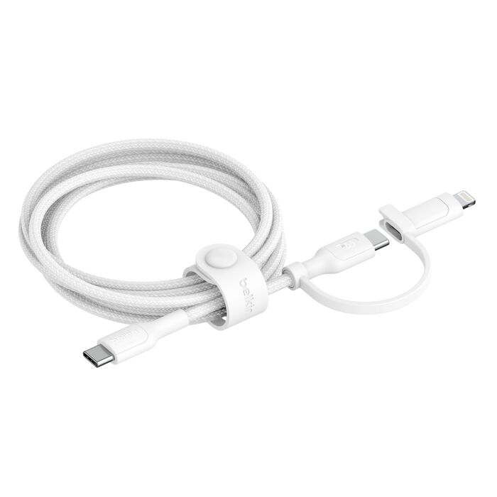 Belkin BoostCharge Pro 2-in-1 Cable – USB-C to USB-C + Lightning Adapter