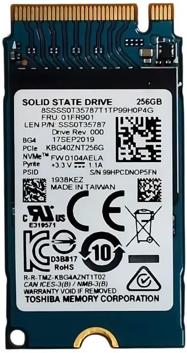 256GB M.2 PCIe 2242 SSD