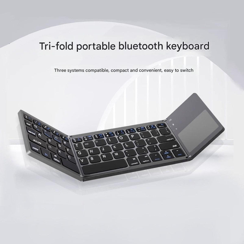 Tri-Fold Bluetooth Keyboard – iOS/Android/Windows, Touchpad