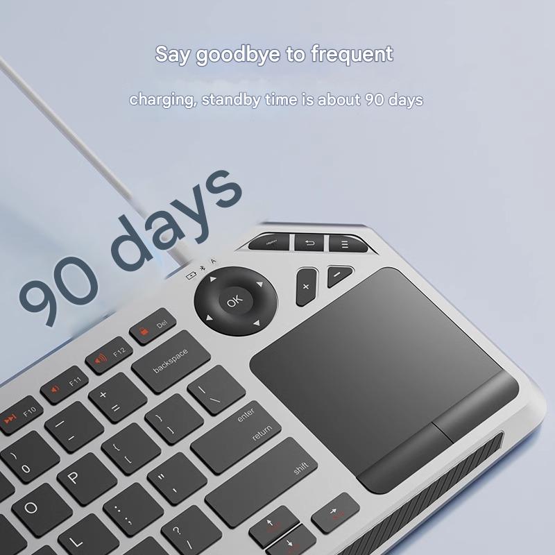 Slim Bluetooth Keyboard with Touchpad – Multi-Device Wireless