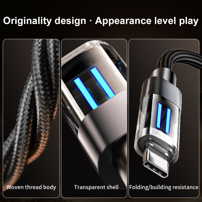 27W USB-C to Lightning Cable (2 pcs) – Braided, Fast Charge & LED Indicator