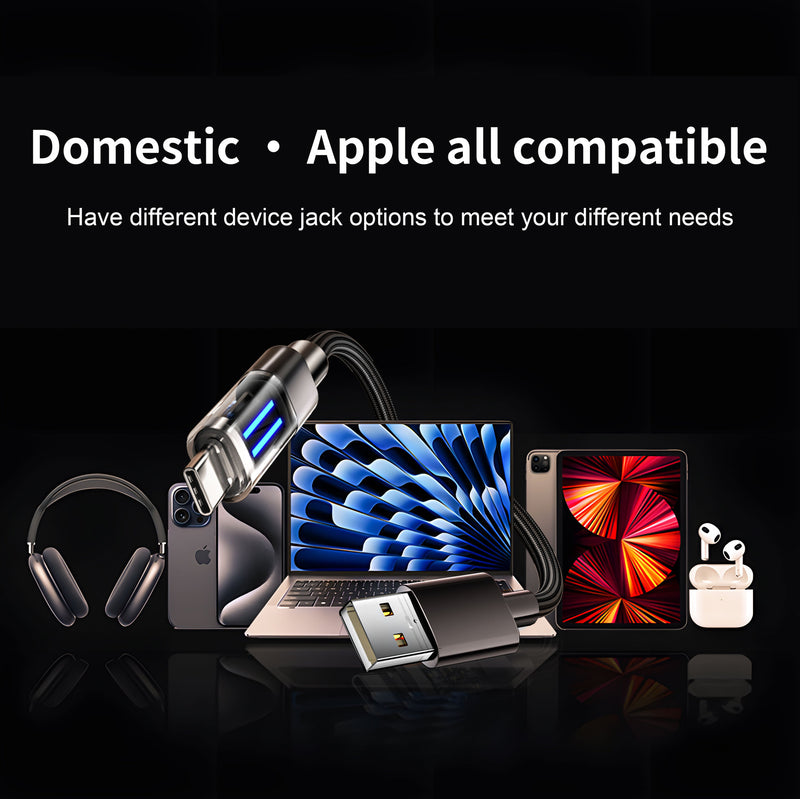 27W USB-C to Lightning Cable (2 pcs) – Braided, Fast Charge & LED Indicator