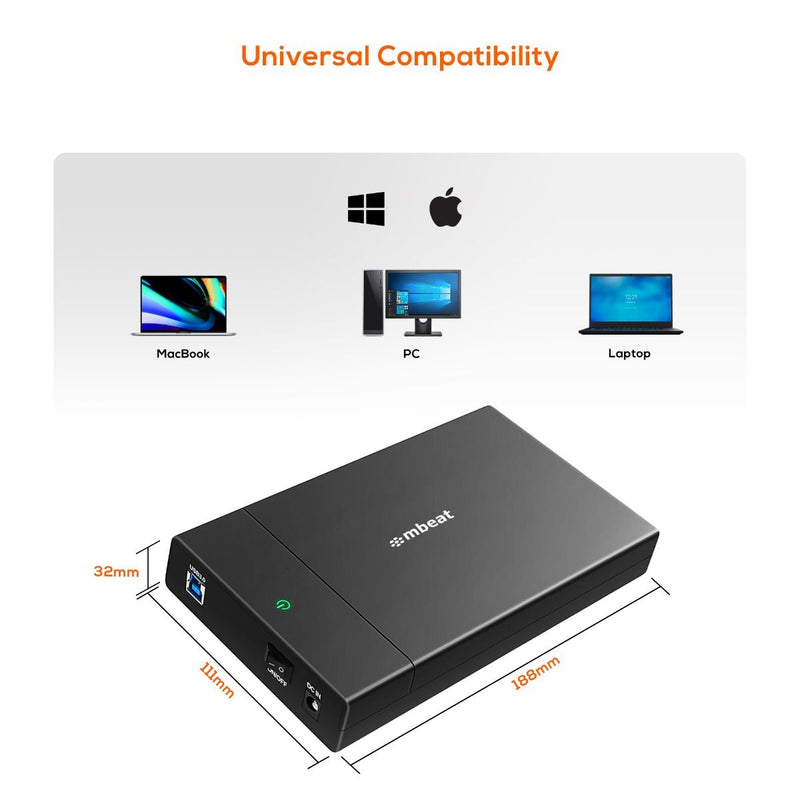 Mbeat C1 Tool-Free USB 3.0 SATA HDD Enclosure