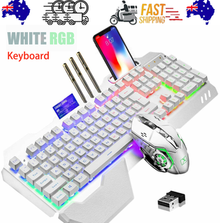 104-Key Wireless Gaming Keyboard & Mouse with RGB + Mouse Pad