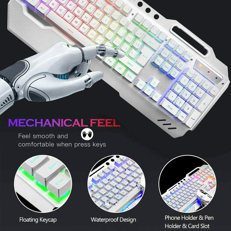 104-Key Wireless Gaming Keyboard & Mouse with RGB + Mouse Pad
