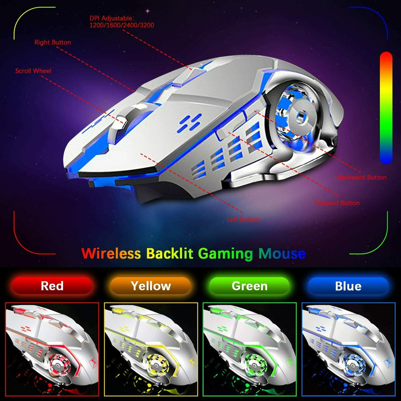 104-Key Wireless Gaming Keyboard & Mouse with RGB + Mouse Pad