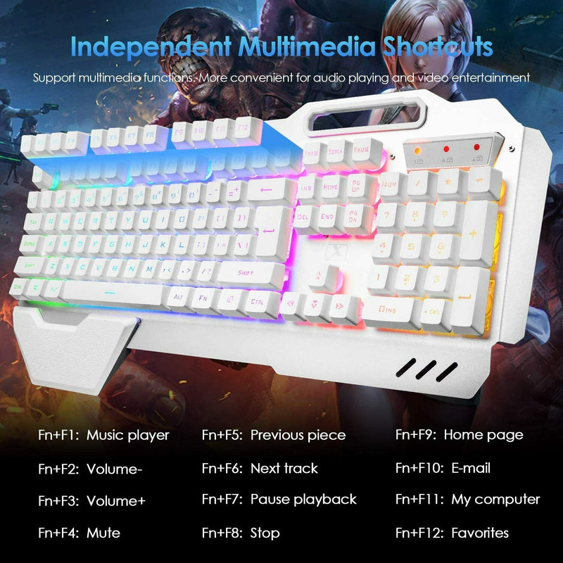 104-Key Wireless Gaming Keyboard & Mouse with RGB + Mouse Pad