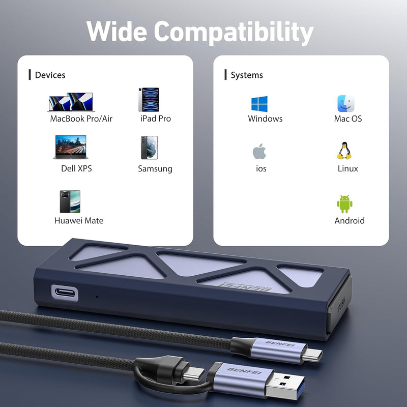 BENFEI M.2 SSD Enclosure USB3.2
