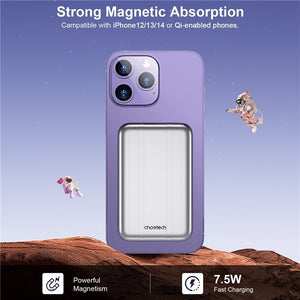 CHOETECH 5000mAh Magnetic Wireless Power Bank 10W