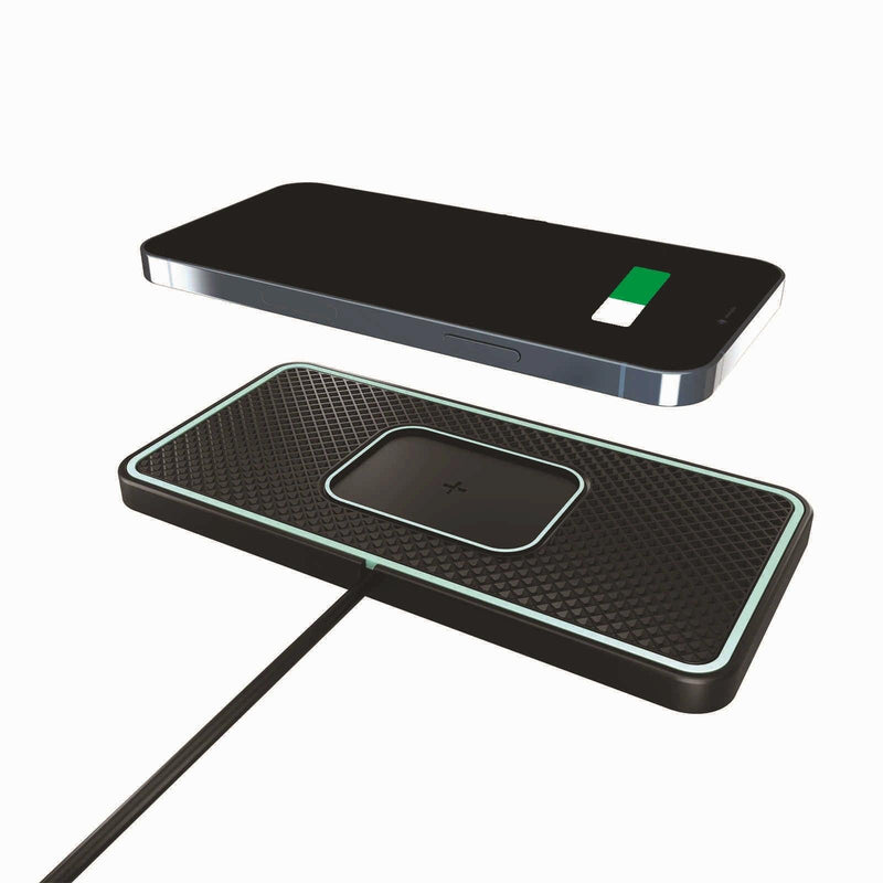 15W Car Wireless Charger with Non-Slip Pad for iPhone & AirPods