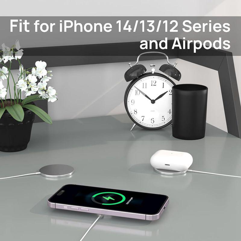 MagSafe 15W Wireless Charger – iPhone & AirPods Pro Compatible