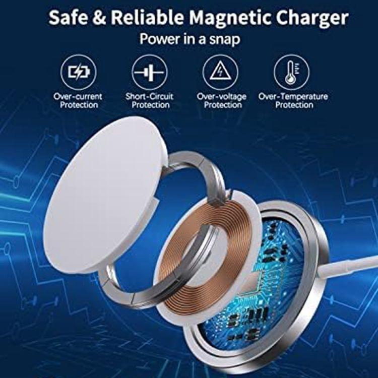 MagSafe 15W Wireless Charger – iPhone & AirPods Pro Compatible