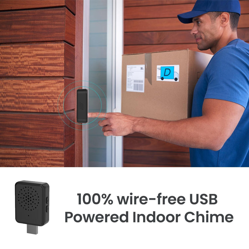 Wireless Smart Video Doorbell - 90 Degree Wide Angle