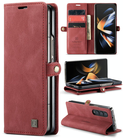 Vintage Rfid Leather Phone Case for Samsung Galaxy z Fold 4