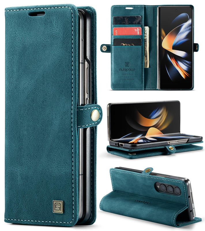 Vintage Rfid Leather Phone Case for Samsung Galaxy z Fold 4