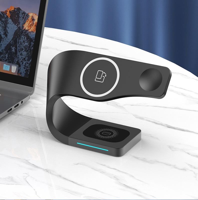 4-in-1 Fast Wireless Charger – Magnetic for iPhone, iWatch, AirPods, White