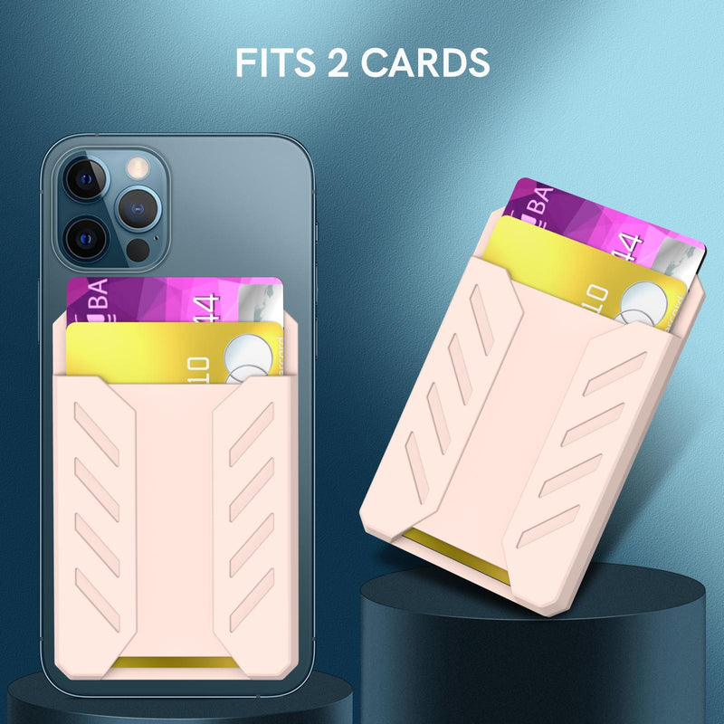 Silicone Adhesive Card Case For Mobile Phones - Black