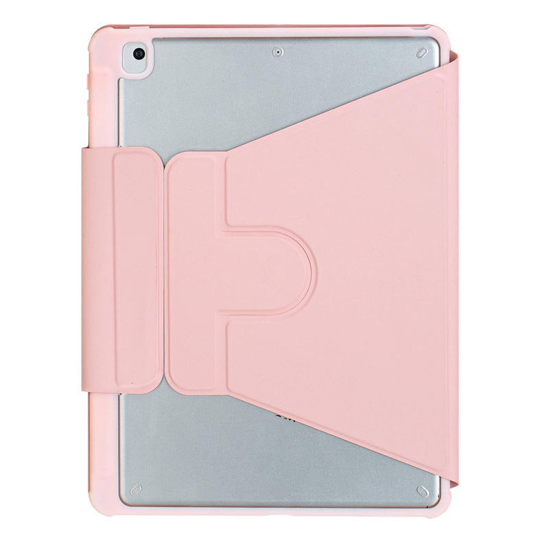 360 Rotation Bluetooth Keyboard Leather Case For Ipad 10.9 2022 With Backlight - Pink