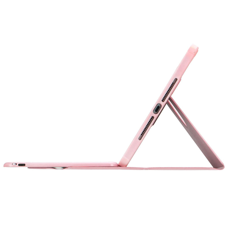 360 Rotation Bluetooth Keyboard Leather Case For Ipad 10.9 2022 With Backlight - Pink