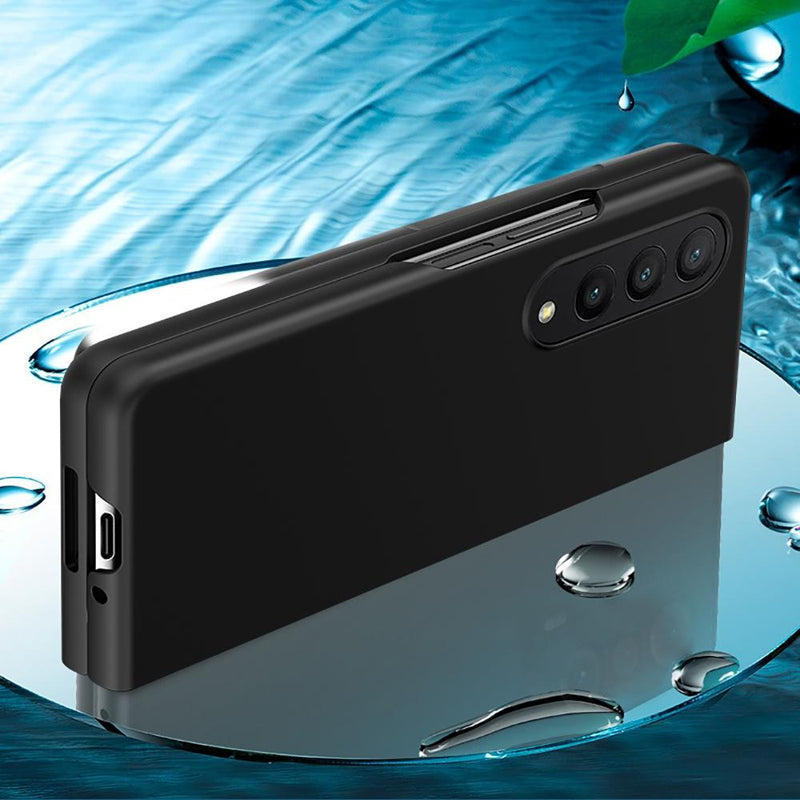 For Samsung Galaxy z Fold4 5G Smooth Skin Phone Case with Big Hole Fuel Injection - Blue
