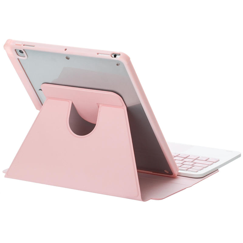 360 Rotation Bluetooth Keyboard Leather Case For Ipad 10.9 2022 - Transparent Acrylic With Touch Control - Blue
