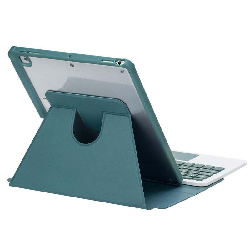 360 Rotation Bluetooth Keyboard Leather Case For Ipad 10.9 2022 - Transparent Acrylic With Touch Control - Blue