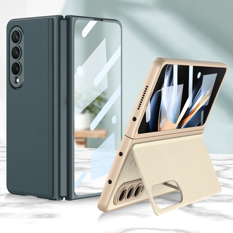 Foldable Leather Case with Stand for Samsung Galaxy z Fold 4