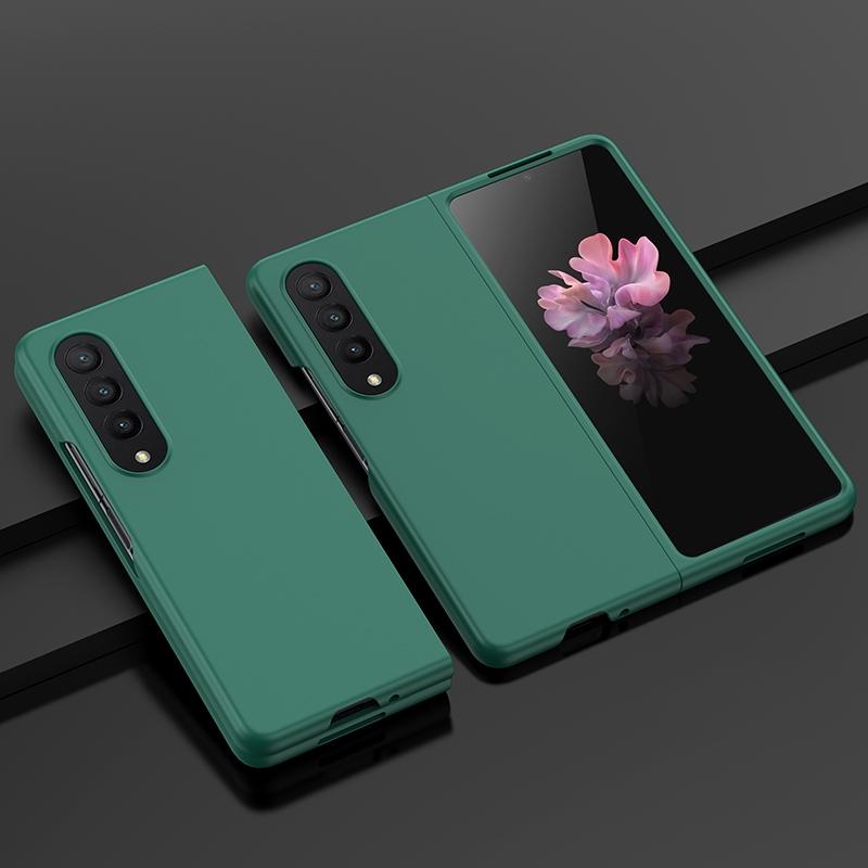 For Samsung Galaxy z Fold4 5G Smooth Skin Phone Case with Big Hole Fuel Injection - Purple