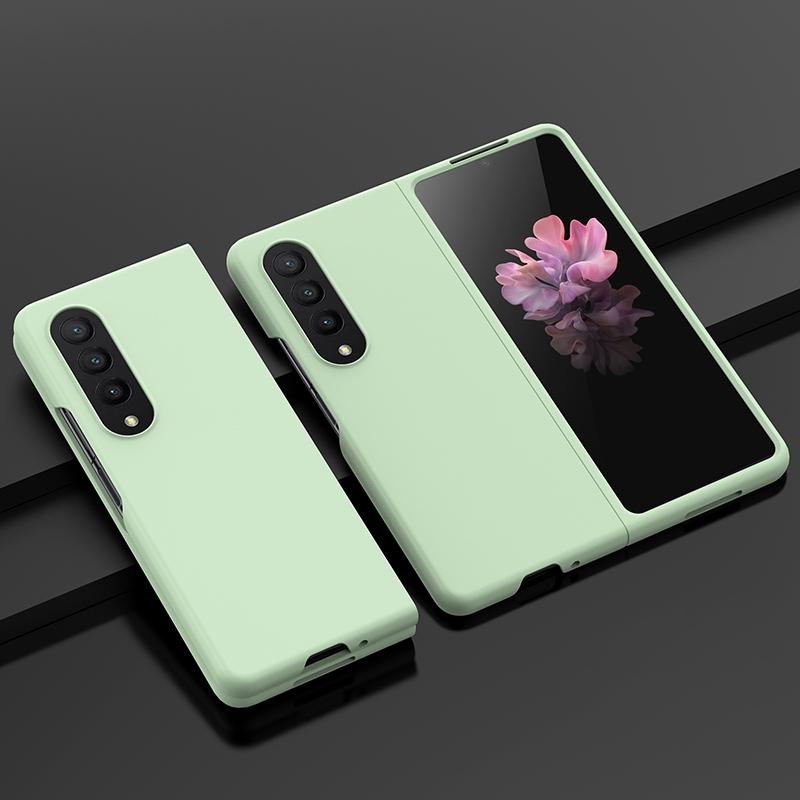For Samsung Galaxy z Fold4 5G Smooth Skin Phone Case with Big Hole Fuel Injection - Purple