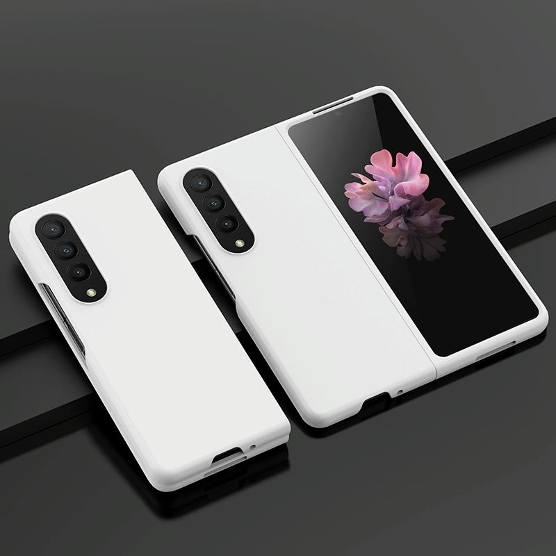 For Samsung Galaxy z Fold4 5G Smooth Skin Phone Case with Big Hole Fuel Injection - Purple