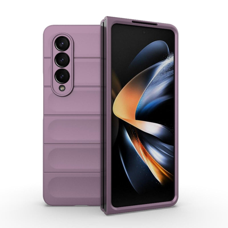 Foldable Shockproof Phone Case with Magic Shield - Slim Design - Purple