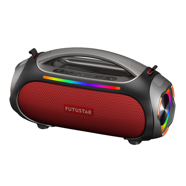 Portable Bluetooth 5.3 Speaker - 60W Powerful Sound, RGB Lights, Multiple Inputs