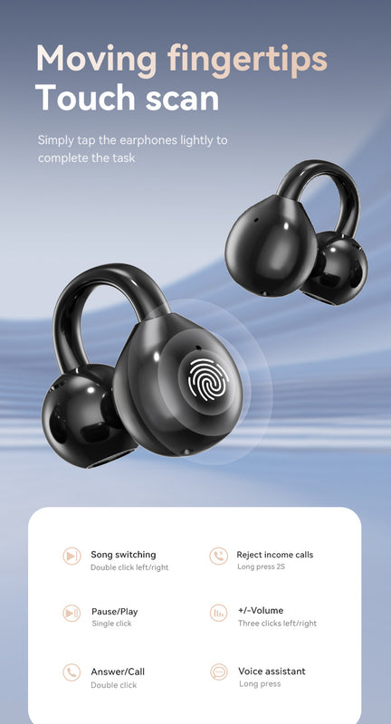 Smart TWS Earbuds with Touch Screen Case – Bluetooth 5.4, Black