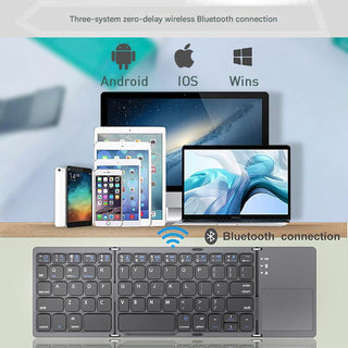 Tri-Fold Bluetooth Keyboard – iOS/Android/Windows, Touchpad