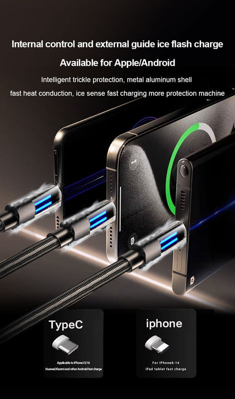 27W USB-C to Lightning Cable (2 pcs) – Braided, Fast Charge & LED Indicator